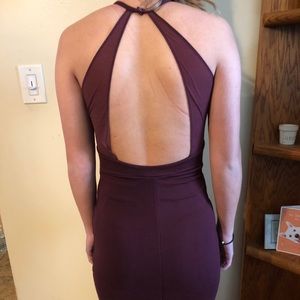 Body con open back dress
